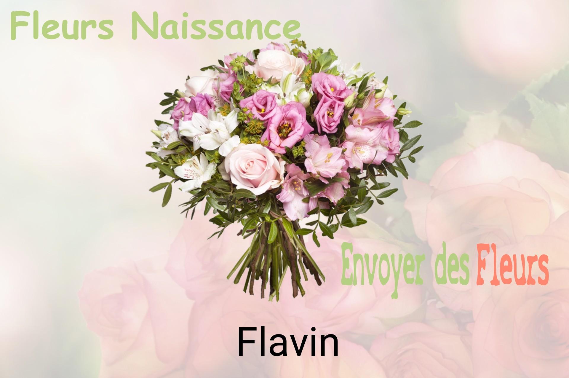Bouquet de fleurs de naissance livré à Flavin